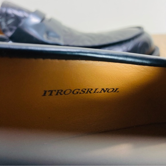 Burberry Emile Embossed Black Leather Loafer Size EU 40 Men’s US 7 Womens 10 - Picture 8 of 15